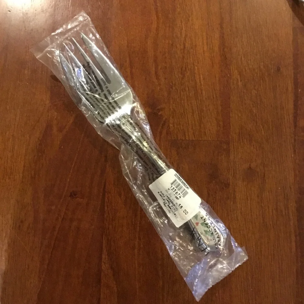 Lenox Holiday Meat Serving Fork